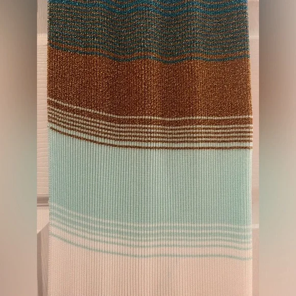 Missoni Maxi Dress Cover Up Striped Knitted One Shoulder Bodycon Slit S - Picture 11 of 15